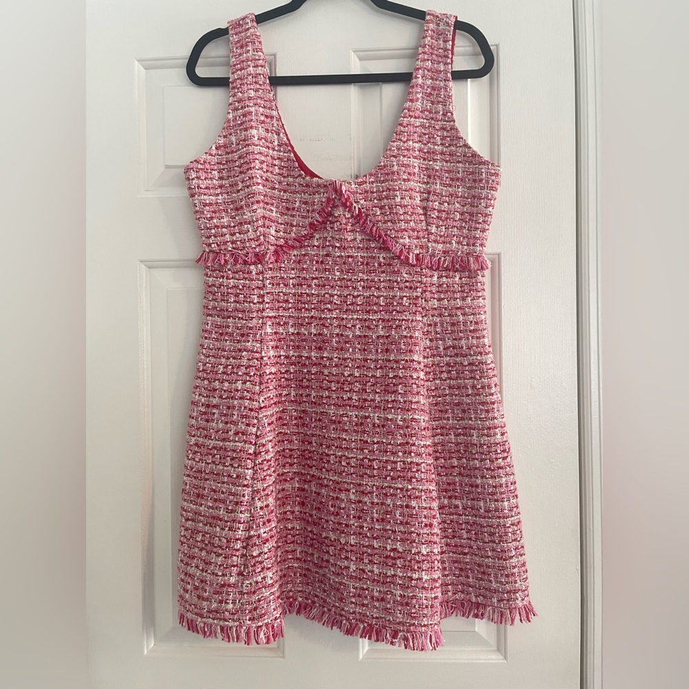 Lovers + Friends Pink Tweed Dress